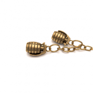 CHAVEIRO EM METAL, COR DOURADO ENVELHECIDO, MODELO GRANADA