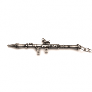 CHAVEIRO EM METAL, COR PRATA ENVELHECIDO, MODELO RPG-07