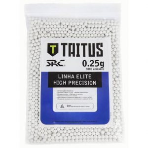 BBS SRC TAITUS 0,25G 6MM BRANCAS (APROX. 3000 BOLINHAS)