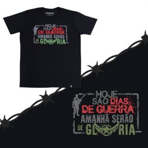 CAMISETA TAITUS - PRETA, TAM G - 100% ALGODÃO - DIAS DE GUERRA